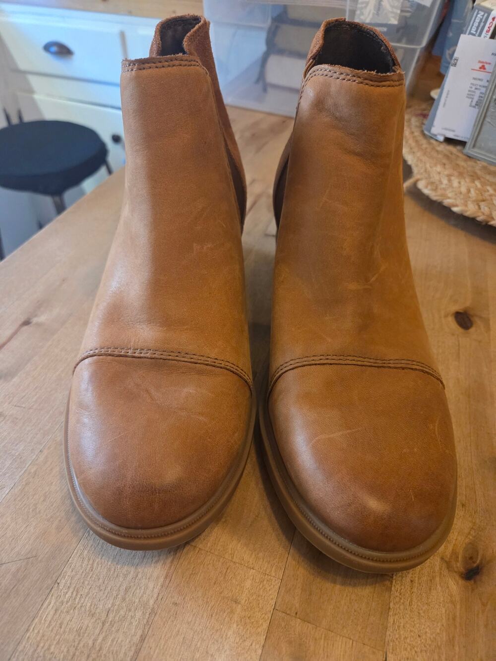 Sorel Evie II Waterproof Suede Chelsea Boots Taffy Brown Size 10
